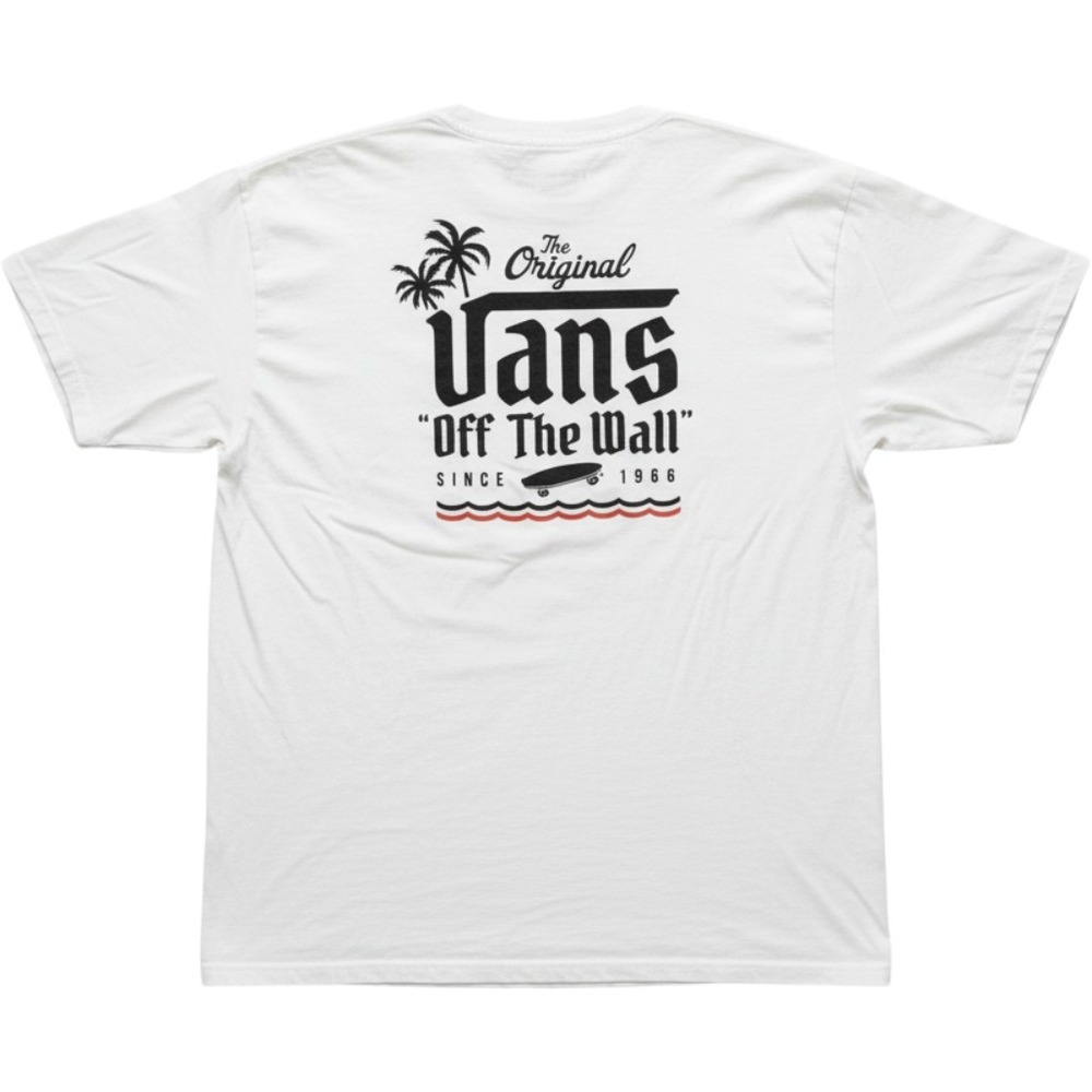 Vans Off The Wall Palm Tree Skateboard White Graphic T-Shirt Men's Size XL